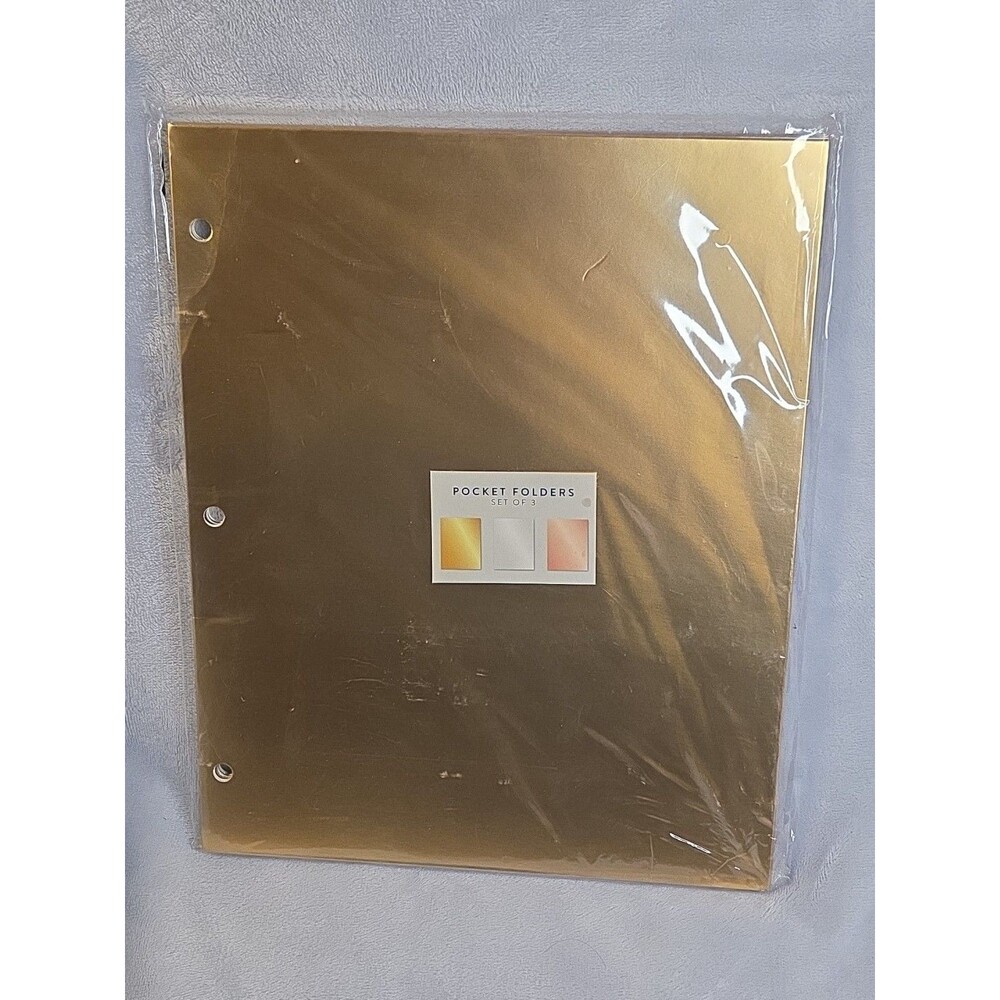 Eccolo Pocket Folders Set of 3 – Stylish File Folders for Home or Office